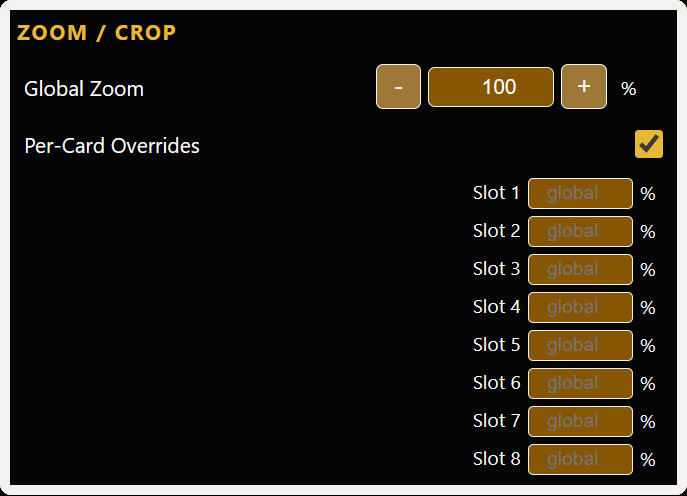 Zoom and Crop settings panel
